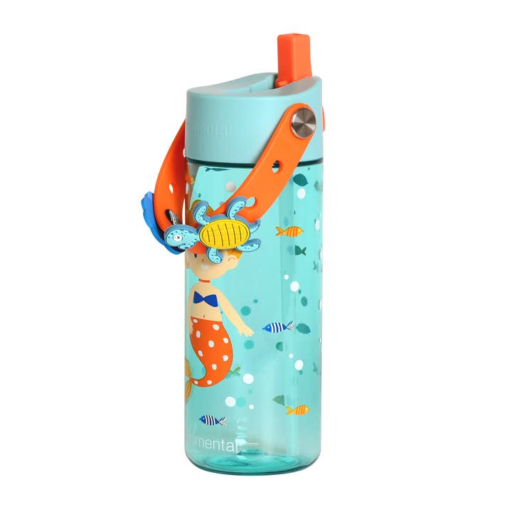 Elemental - Wholesale Water Bottle - Splash Customizable Charm Handle Bottle 18oz - Sunny Mermaid
1