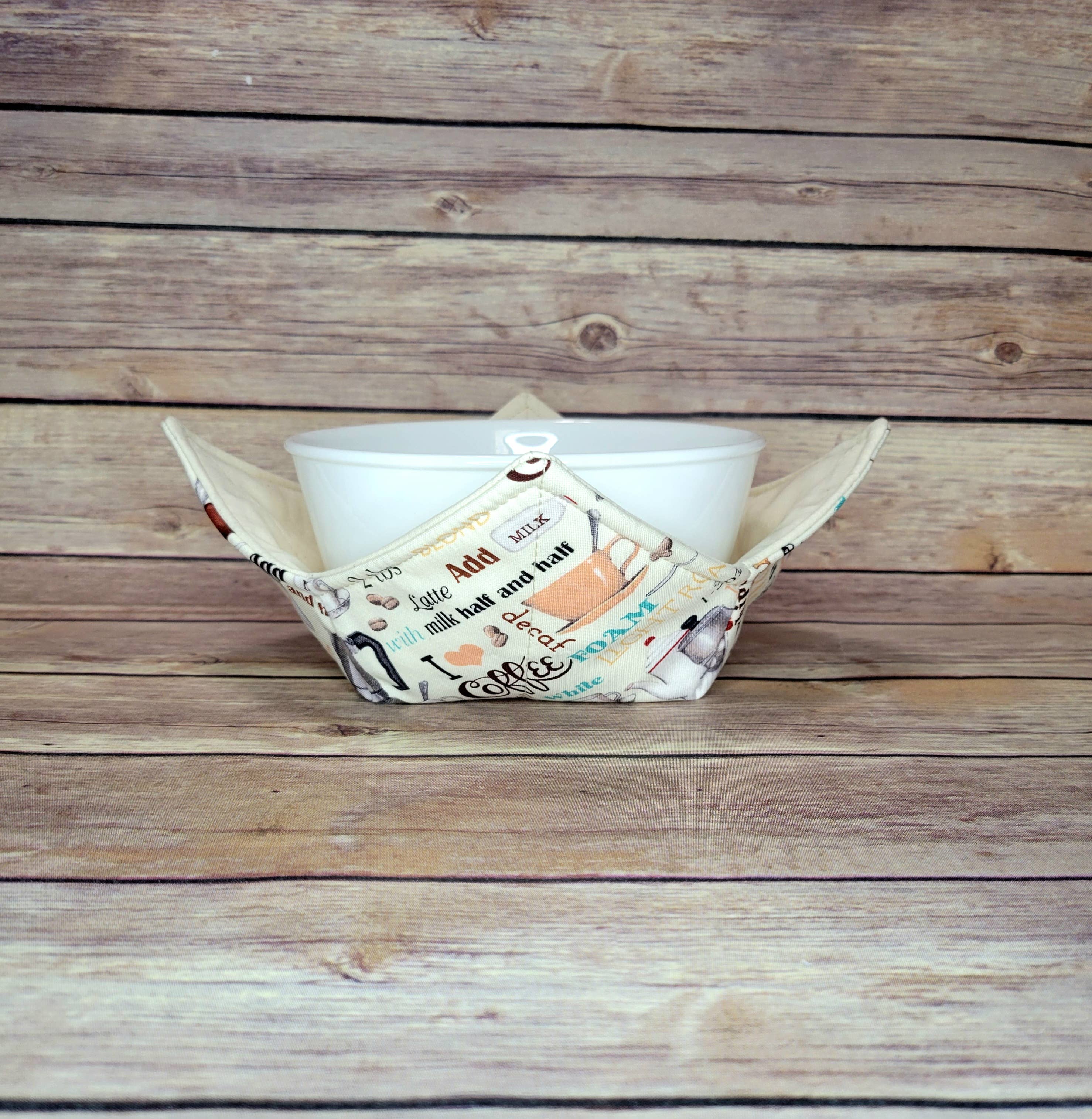 Burpie Bibs Boutique - Wholesale Oven Mitt/Pot Holder - Coffee Cups Bowl Cozy Hot Pad, Latte Cups Padded Bowl Holder6