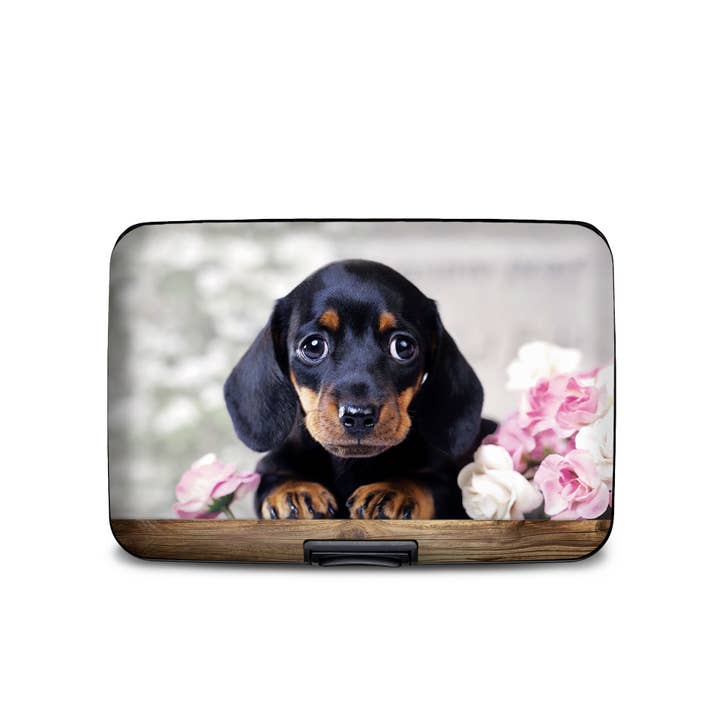 Puppies Dachshund Armored Wallet for wholesale by Monarque