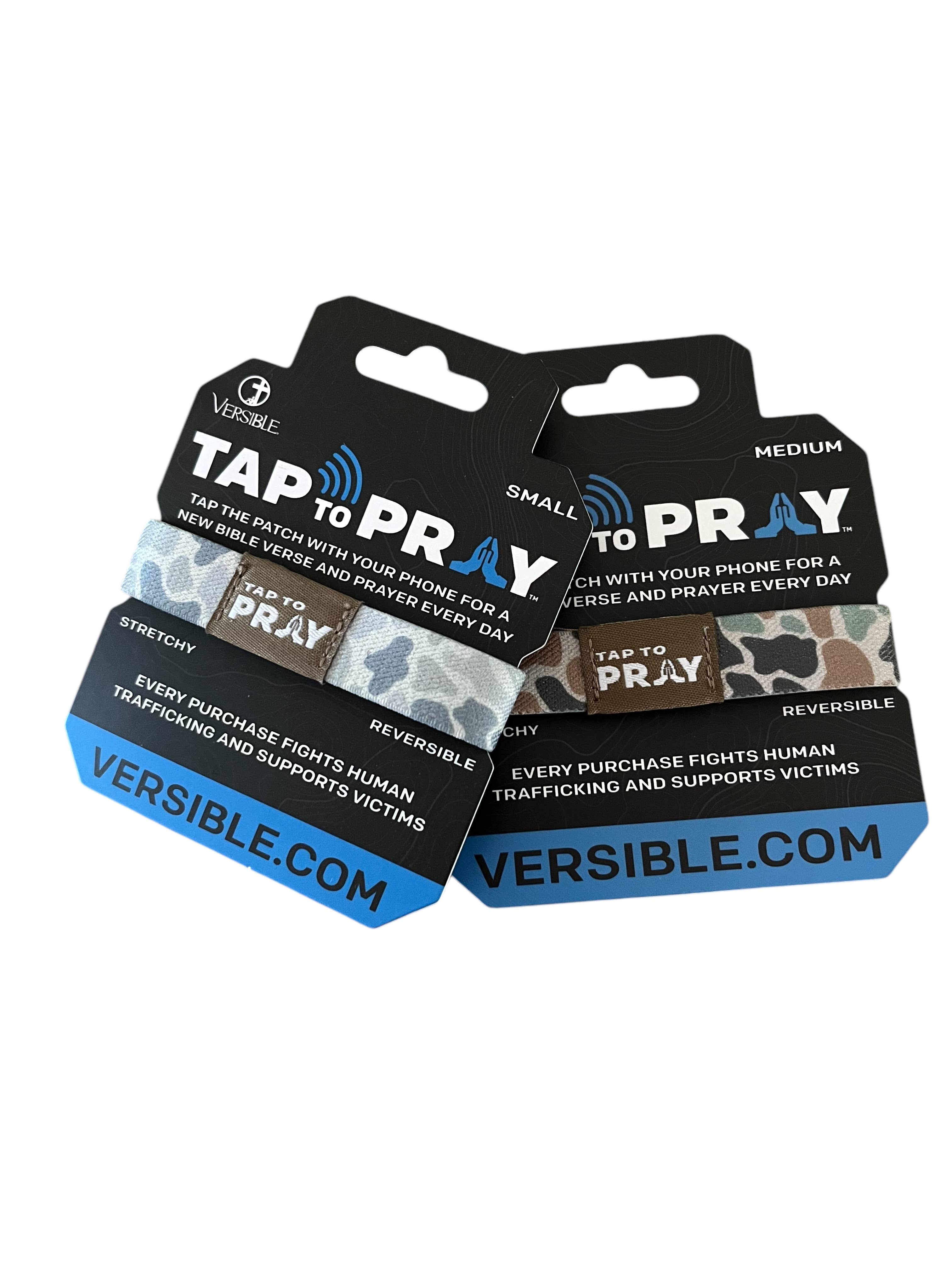 Versible - Wholesale Wristband - Tap To Pray™ Wristbands - River Rock Camo Classic & Sage6