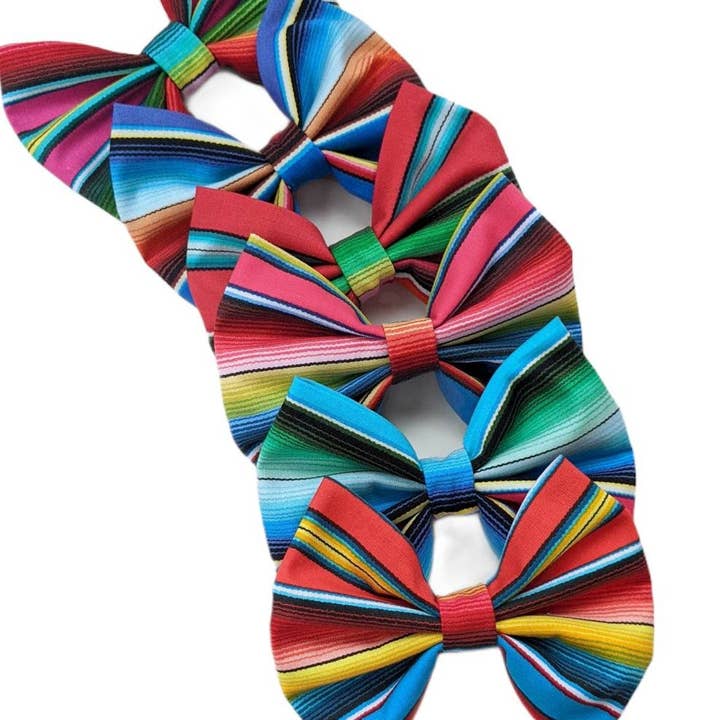 O'dessa's Closet & More - Wholesale Hair Bow - Kids - Serape Bow - Serape Cotton Bow - Serape Girls Bows - Mexican