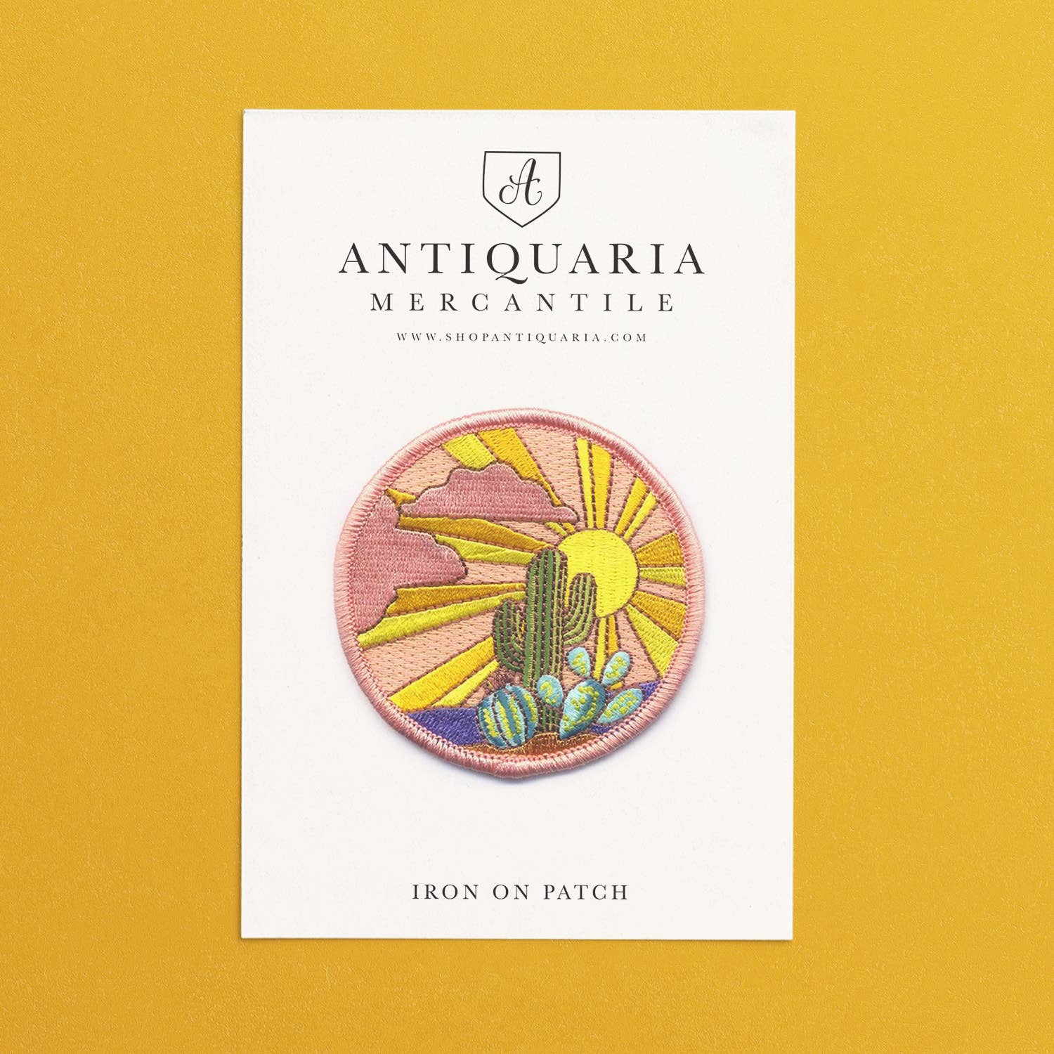 Antiquaria - Vendita all'ingrosso Toppe - Toppa ricamata con cactus tramonto1