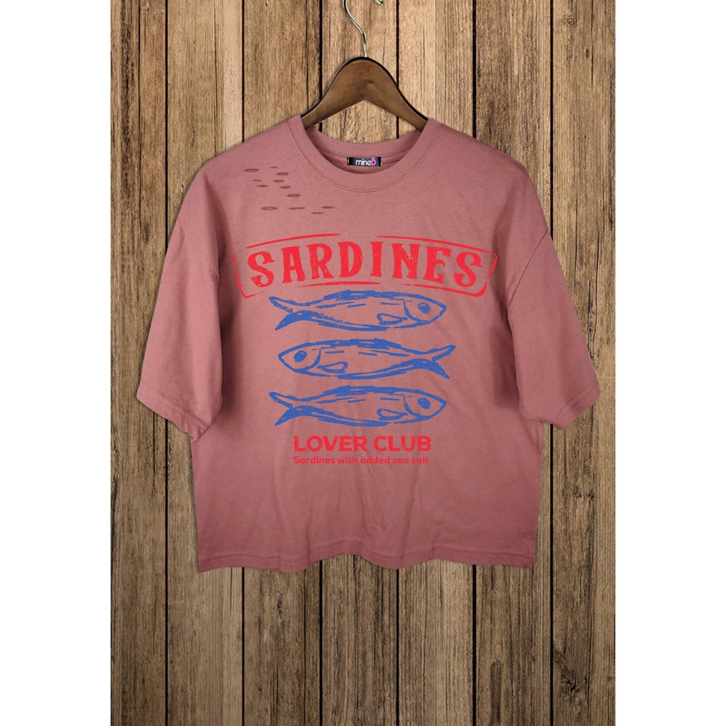 2&moon - Wholesale Screen Printed T-Shirt - Women's - SARDINES LOVER CLUB CROP TEE3