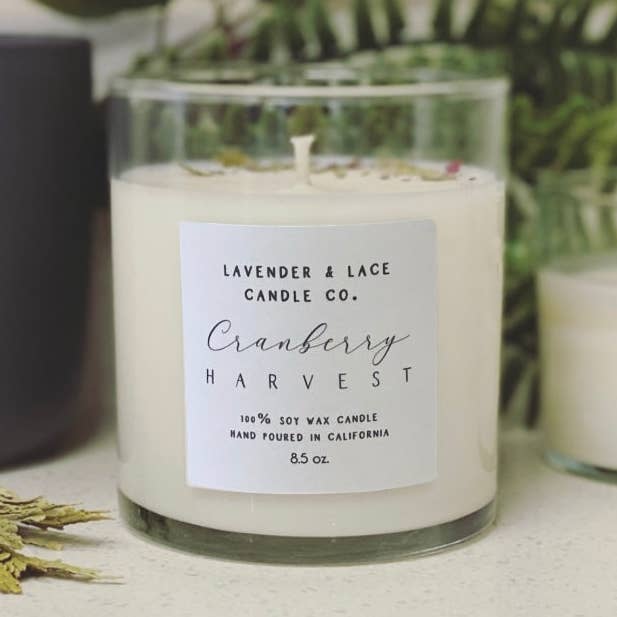 Tranbär skörd ljus för wholesale av Lavender & Lace Candle Co