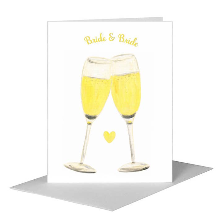 Flûtes à champagne, carte de vœux (n°8256M) pour la vente par Printed Canvas