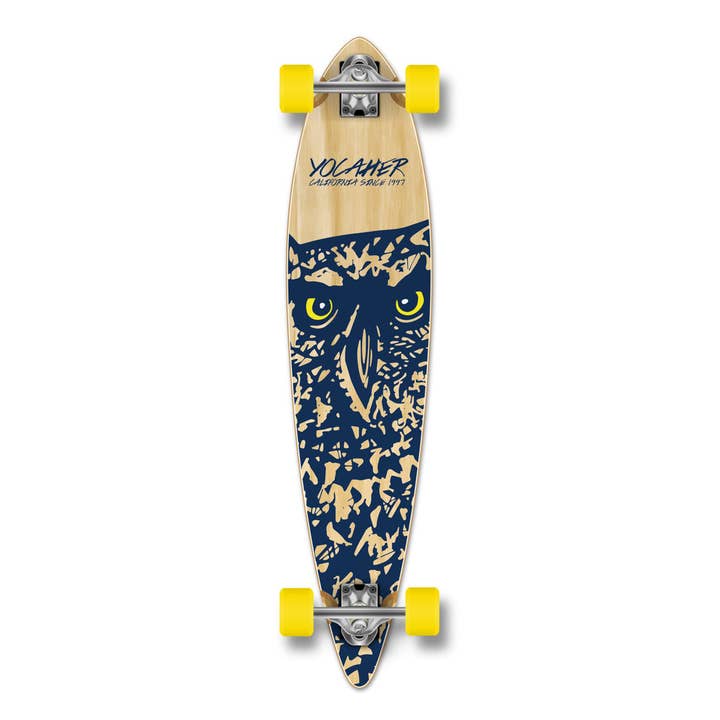 Yocaher Skateboards – Großhandel Skateboard – Yocaher Pintail Complete Longboard - Spirit Animal Eule