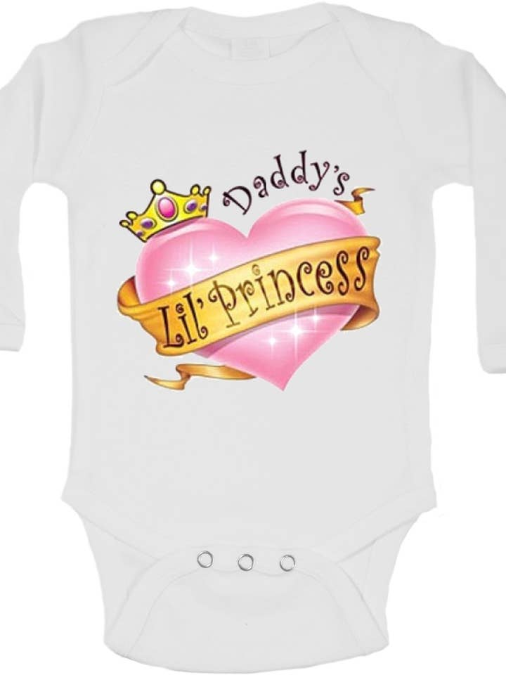 Daddys Little Princess - Long Sleeve Vests For Girls for wholesale by Little Ratbag