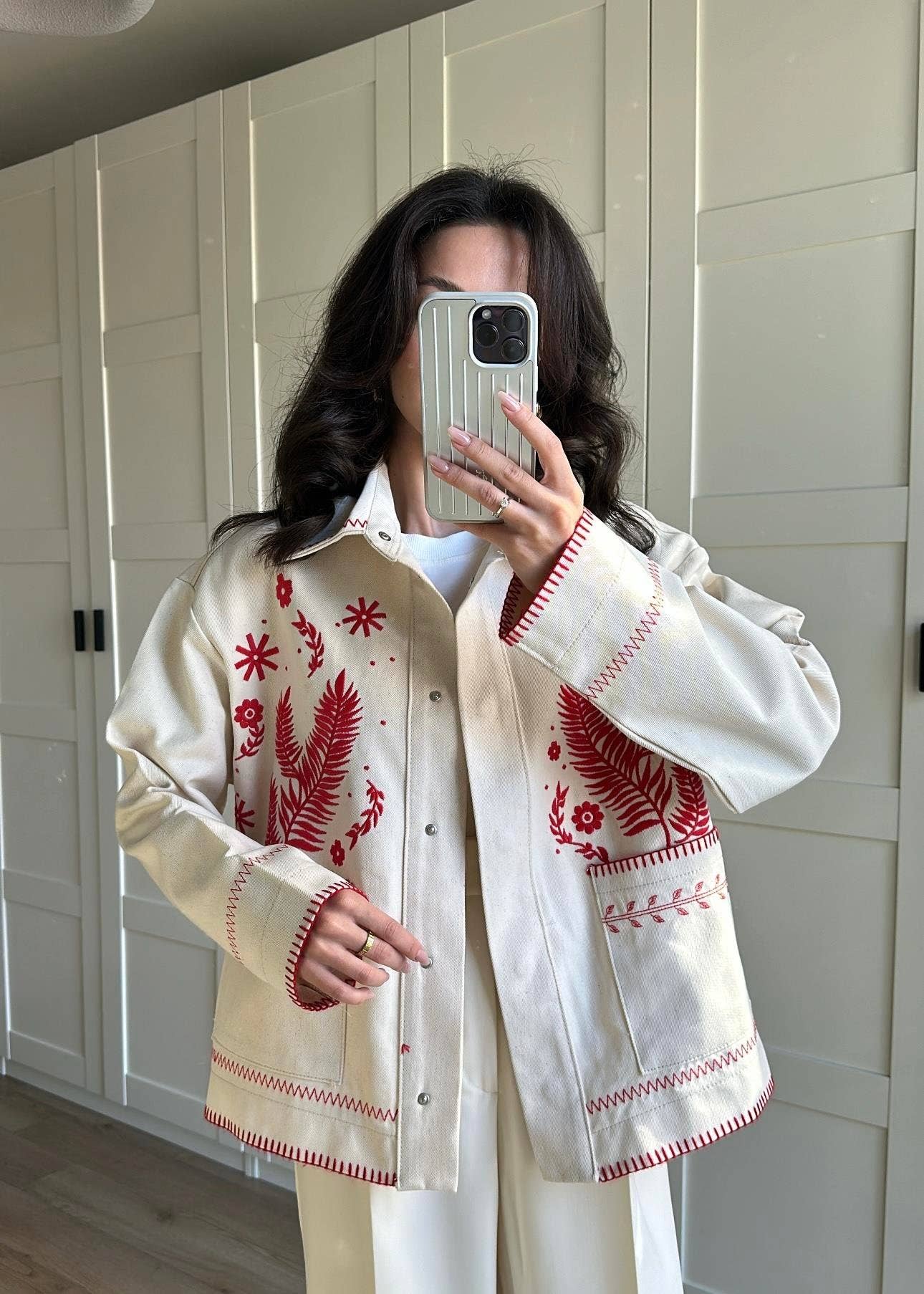 miglo - Wholesale Jacket - Women's - Embroidered Lapel Long Sleeve Jacket – 6 Piece Set

5