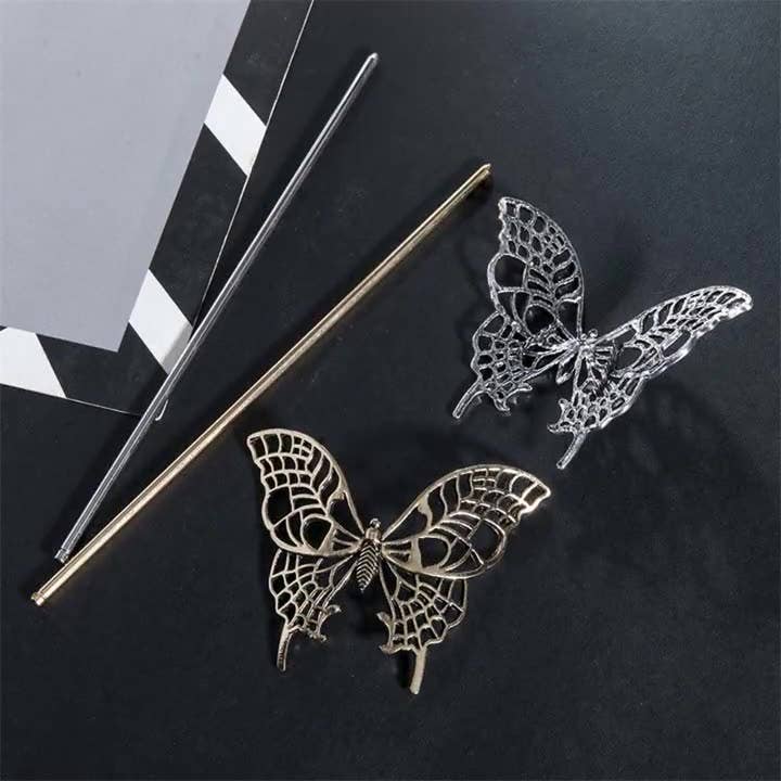 Tourtiwi - Wholesale Hair Pin - Vintage Cutout Butterfly Hair Sticks4