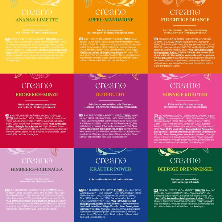 Creano - Venta al por mayor Tés a granel - Set de regalo de té orgánico surtido 45 bolsas 90 g3