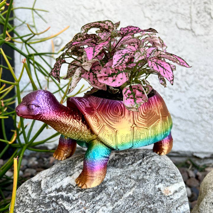 NumanPrints - Wholesale Plant Pot - Turtle Planter 3D Printed Tortoise Realistic Garden Decor
