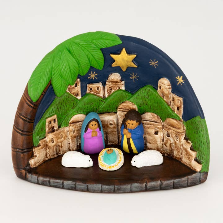 Veraluna Sustainable Clothing - Wholesale Nativity Scene Decor - HANDMADE NATIVITY SCENE JERUSALEM FAIR TRADE PRODUCT0