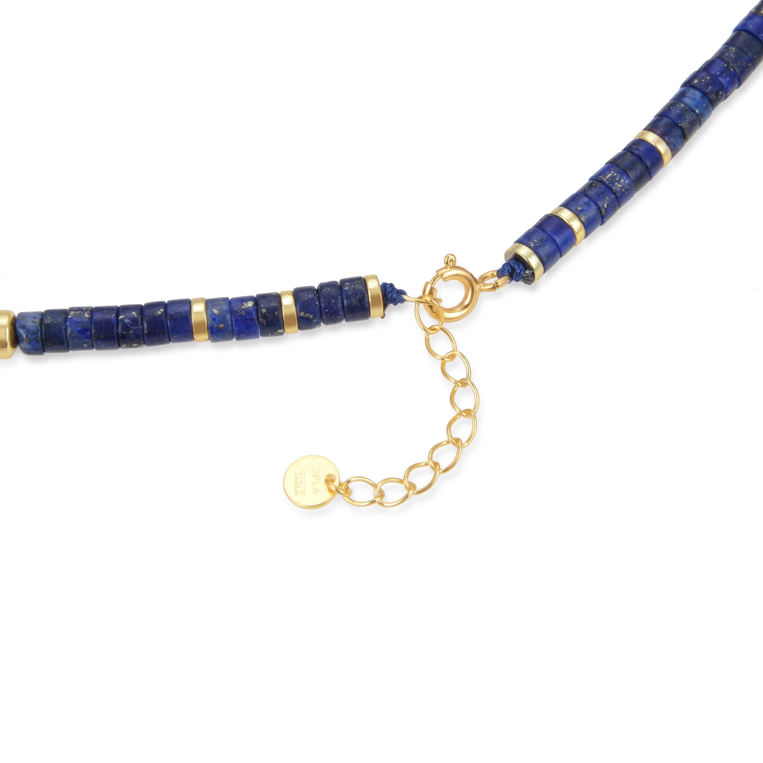 Luxenter - Wholesale Armband met kralen - Luxenter armband van 925 sterling zilver met natuurlijke lapis lazuli, afgewerkt in 18K geelgoud - Ihun3