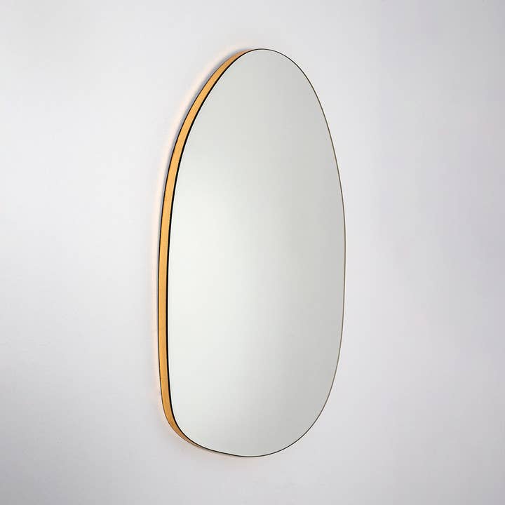 Gdeco – wholesale Wall mirror – Dali Oval Mirror Golden Frame. 70*50 Cm