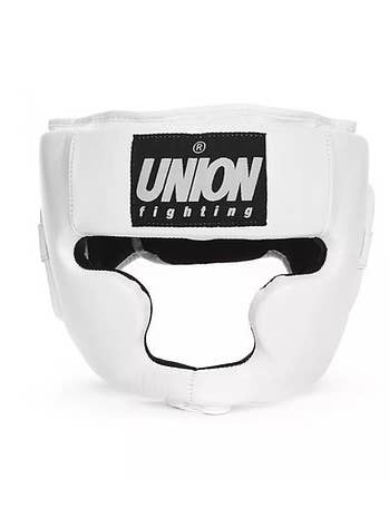 UNION fighting Muay Thai Leather Head Guard White for wholesale by UNION fighting