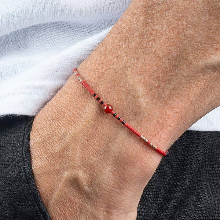 Makarla - Handmade Colombian Jewelry - Wholesale Beaded Bracelet - Minimalist Gemstone Bracelet for Men with Miyuki Beads
