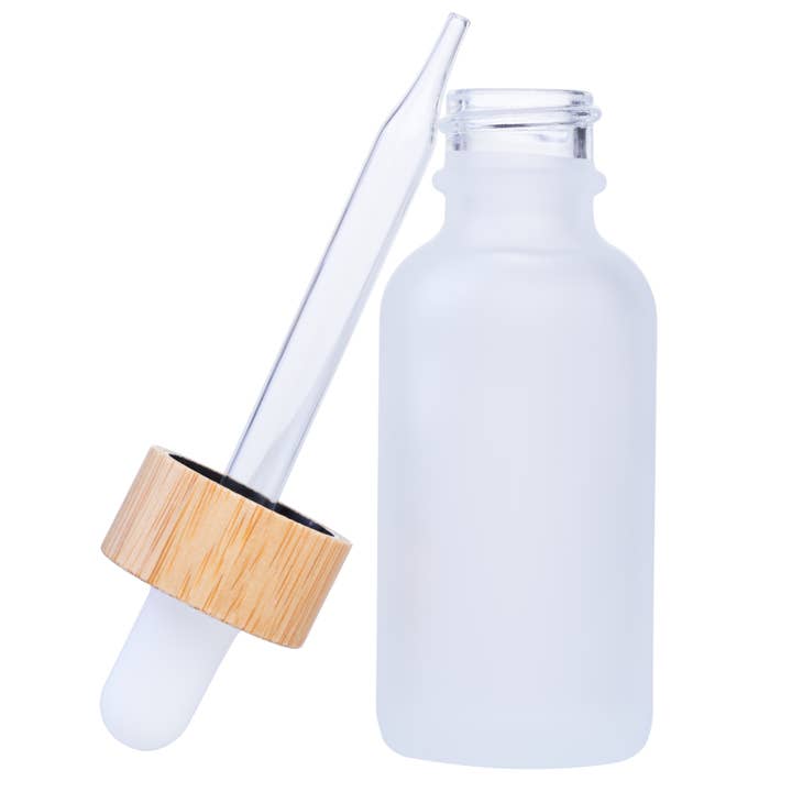 Focus Nutrition - Wholesale Travel Container - 24-Pack Clear Frosted Boston Round Glass Bottles2