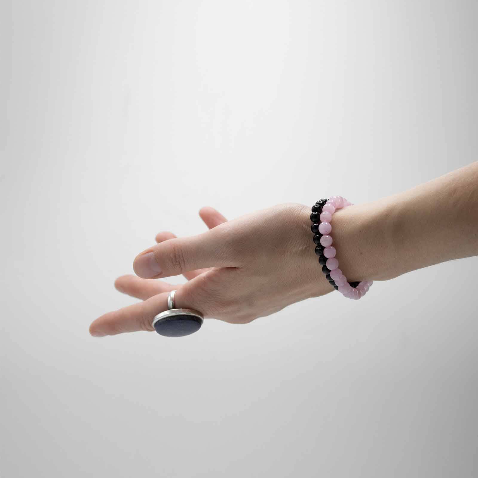 AWGifts Europe - Wholesale Beaded Bracelet - Gemstone Manifestation Bracelet -Black Agate - Protection2