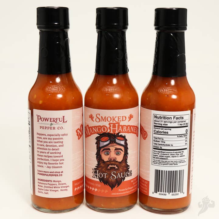 Powerful Pepper Co. LLC - Wholesale Hot Sauce - Smoked Mango Habenero Hot Sauce