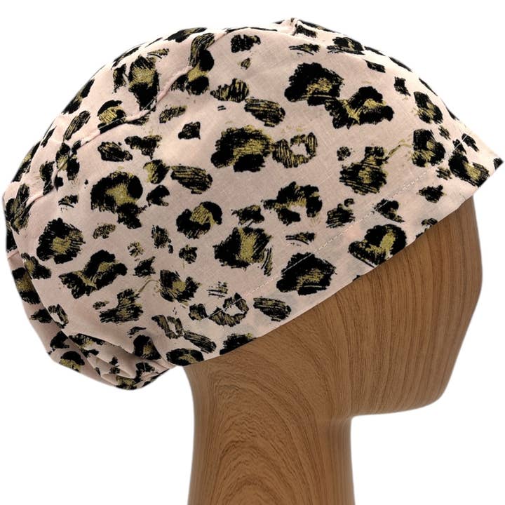 Scrub Cap Euro Leopard Animal Scrub Hat Adjustable for Nurse for wholesale by SewingLabPlus