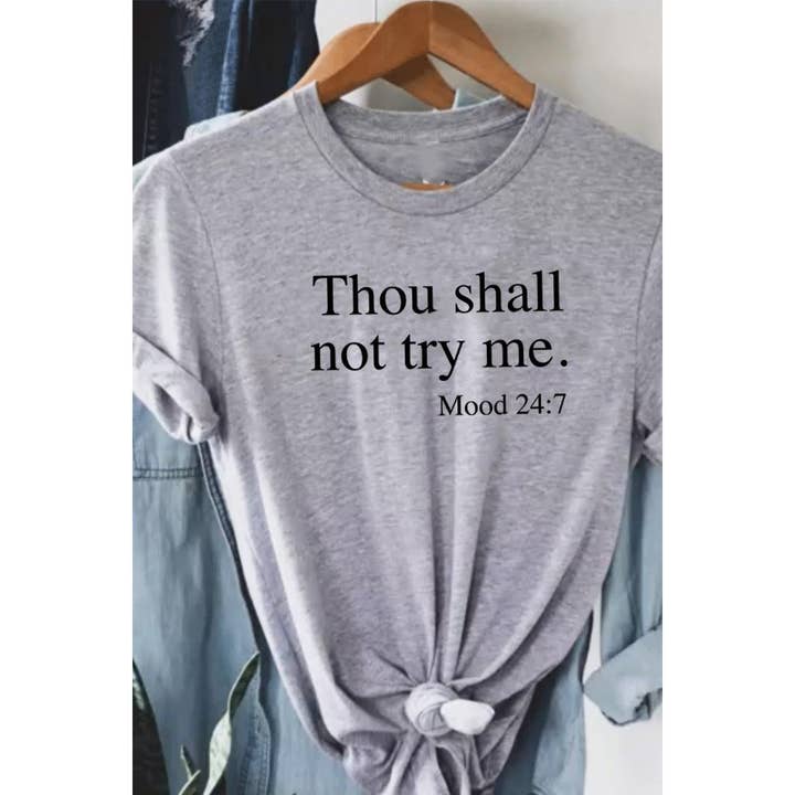 Nobrand – Engroshandel T-shirt med print - Dame – DU SKAL IKKE PRØVE MIG GRAFISK TEE2