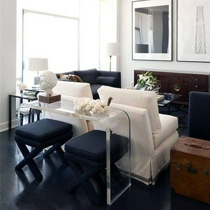 Plasticmart - Wholesale Side Table - Acrylic Sofa Table 36" x 15" x 29" Tall0