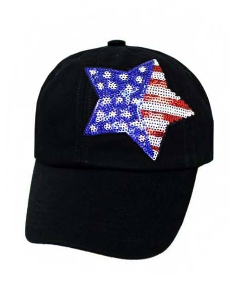 American Flag Patterned Star Sequins Cap for wholesale by Cap Zone