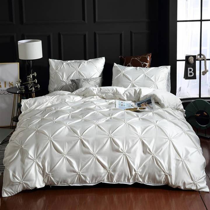 White Luxury Bedding Set for wholesale on Faire