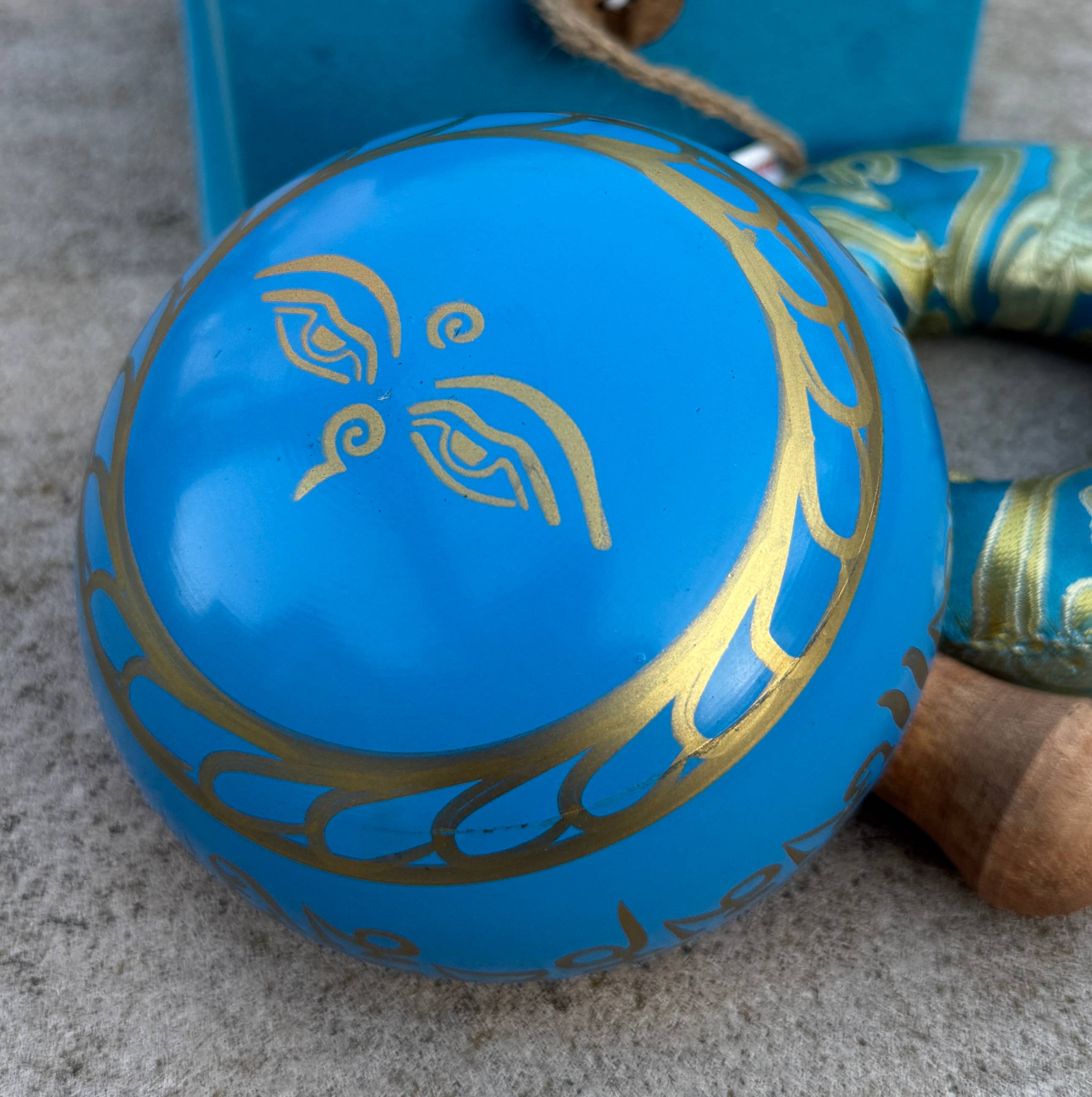 Lungta Imports - Wholesale Meditation Supplies - Tibetan Complete Singing Bowl Gift Box Set with OM Mani Padme Hum Etched Bowl20