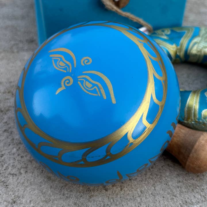 Lungta Imports - Wholesale Meditation Supplies - Tibetan Complete Singing Bowl Gift Box Set with OM Mani Padme Hum Etched Bowl20