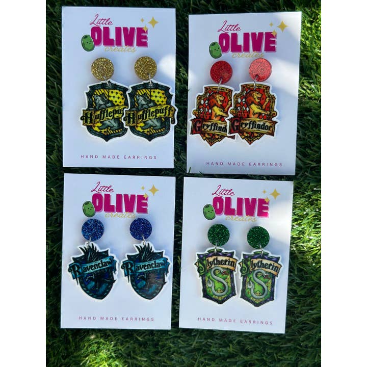 Harry Potter Hogwarts House Dangle Earrings and other Purchase Wholesale easydesserts. Free Returns & Net 60 Terms on Faire trending on Faire.