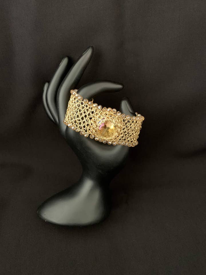 Vergulde gehaakte armband! voor wholesale door Diana Wingert Jewelry