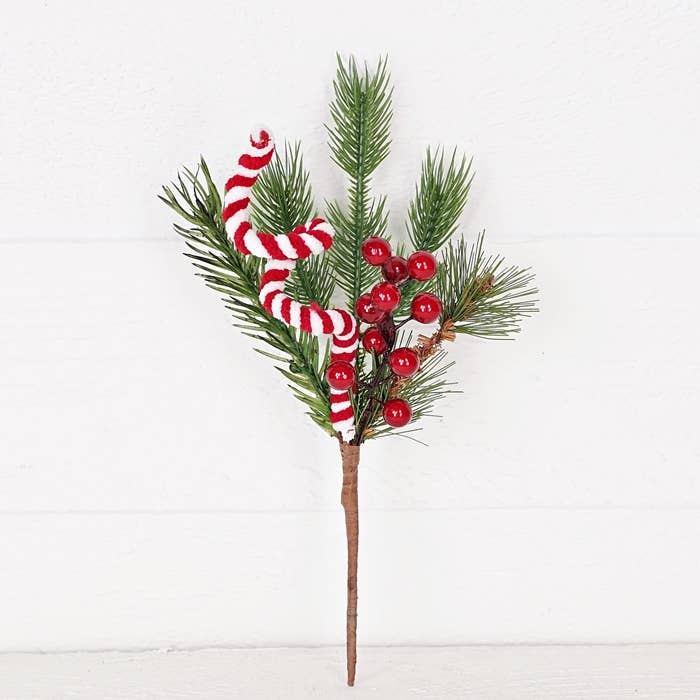 Impressive Enterprises, Inc. - Wholesale Christmas Decoration - 30317- 12in Pick-Mix pines with red berries and spiral-12/960