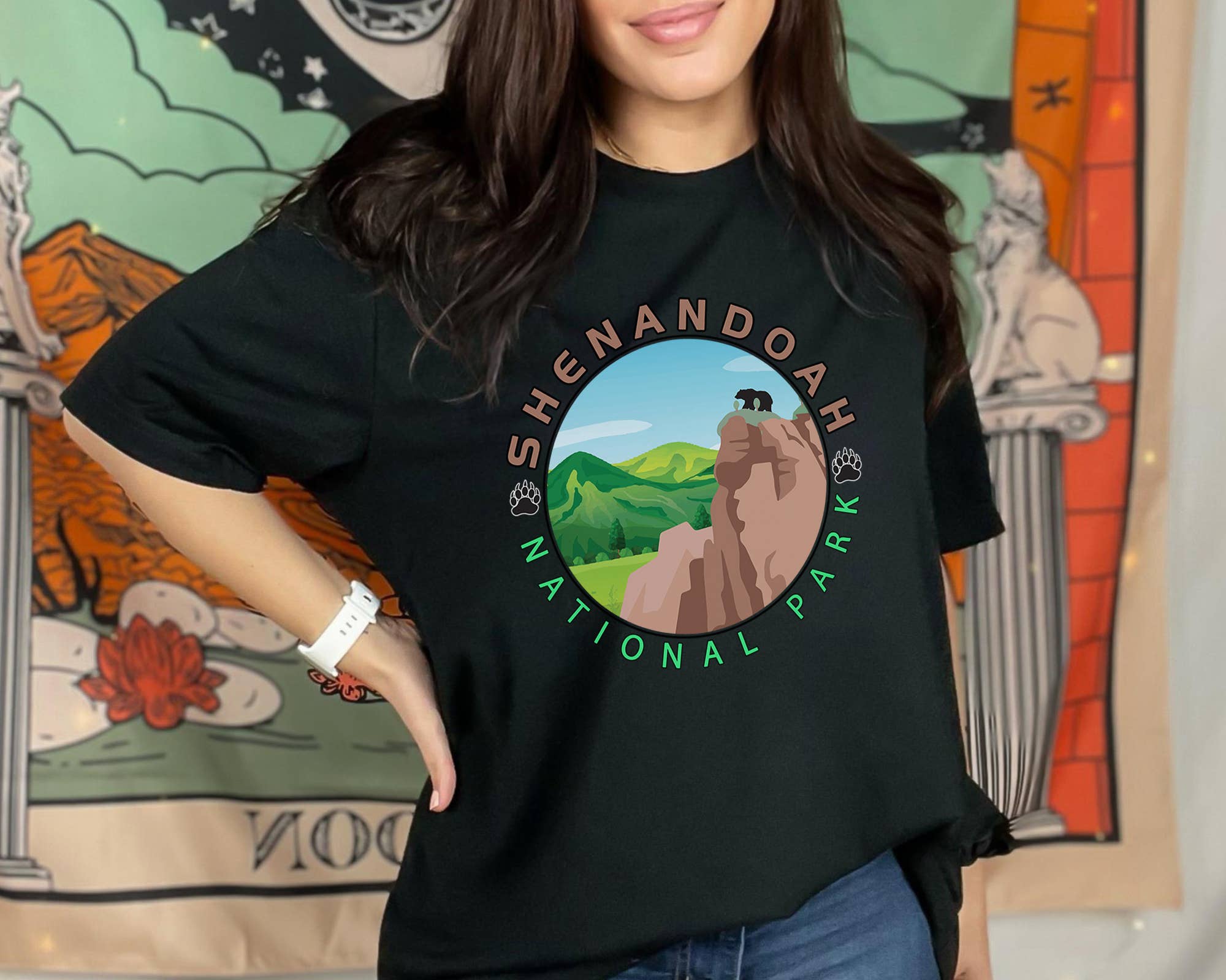 Vivtrek - Wholesale Screen Printed T-Shirt - Women's - Shenandoah National Park Virginia Woodland T-shirt2