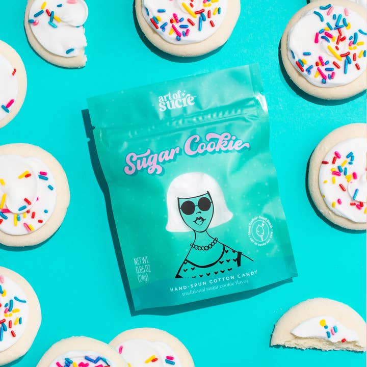 Sugar Cookie Flavored Gourmet Cotton Candy for wholesale by Art of Sucre