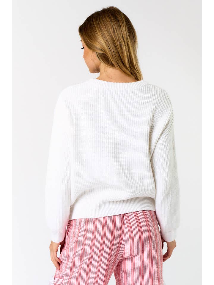 IVORY IBT33452 CHRISTMAS MERRY SUGARCANE COZY SWEATER for wholesale on Faire