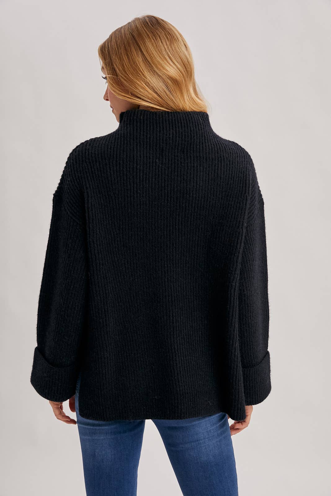 Bluivy - Wholesale Knit Sweater - Women's - FUNNEL NECK OVERSIZED PULLOVER14