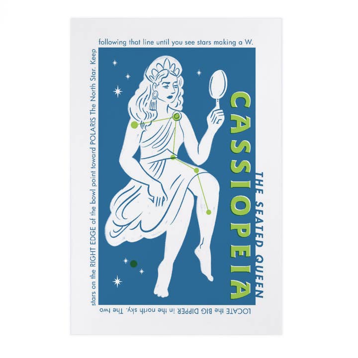 CARTOLINE PREMIUM Disegni nelle Stelle, Cassiopea per la vendita all'ingrosso da parte di Lantern Press