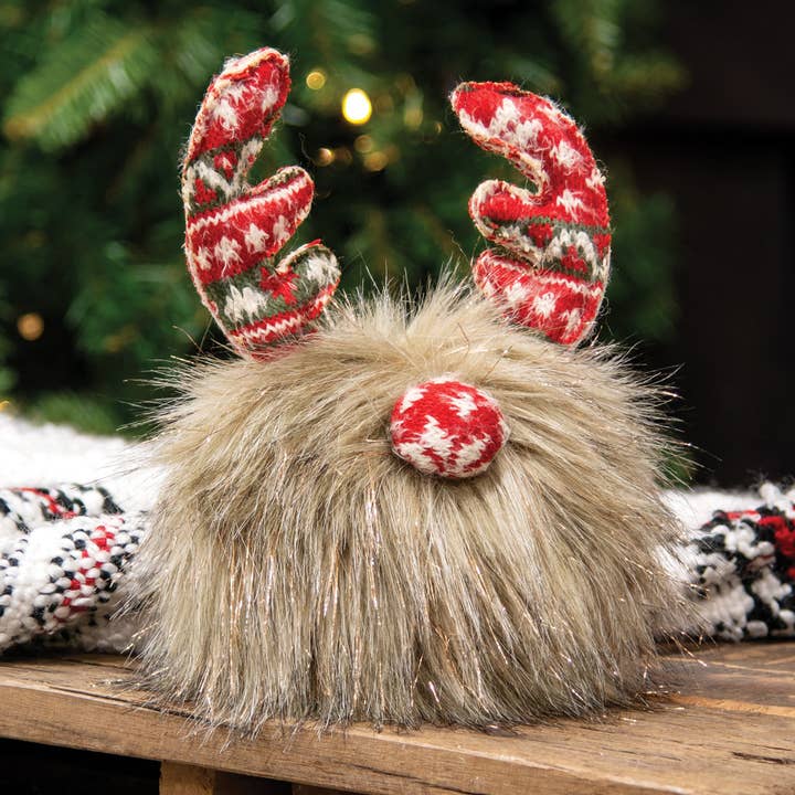 Bright Ideas - Wholesale Christmas Decoration - Nordic Sweater Brown Sparkle Gnome Ball