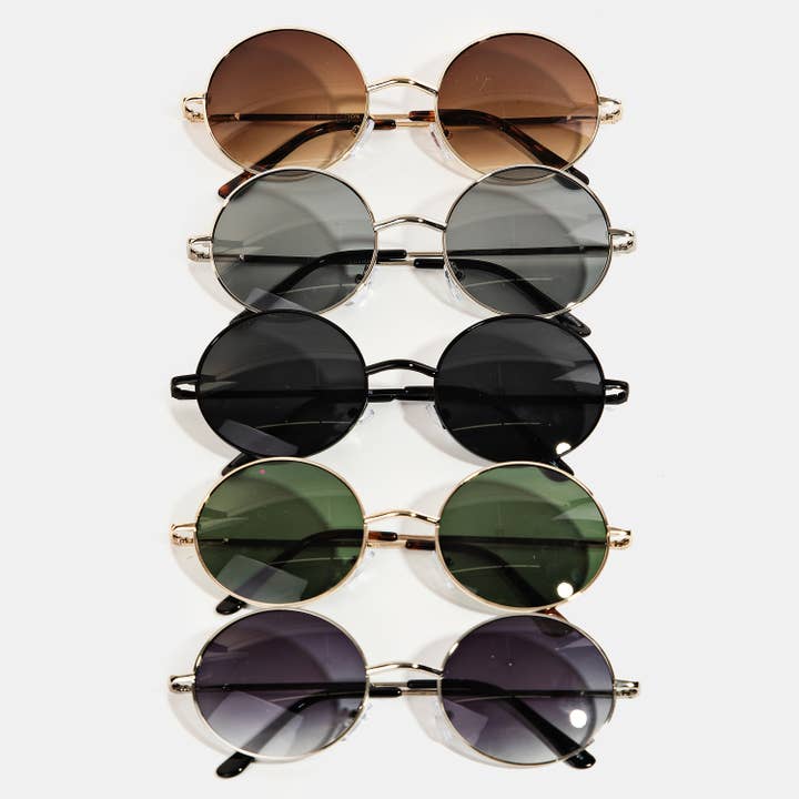 Retro Round Sunglasses for wholesale by Collections by Fame Accessories