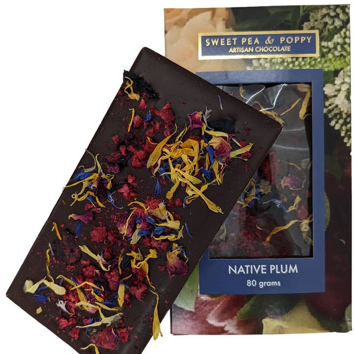 Sweet Pea & Poppy - Wholesale Chocolate - Native Plum Artisan Chocolate Bar