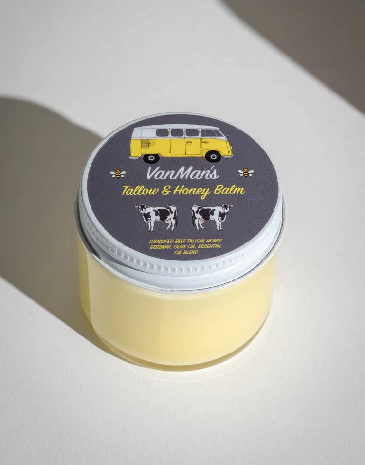 The VanMan Company - Wholesale Body Balm/Butter - VanMan's Tallow & Honey Balm 2 oz