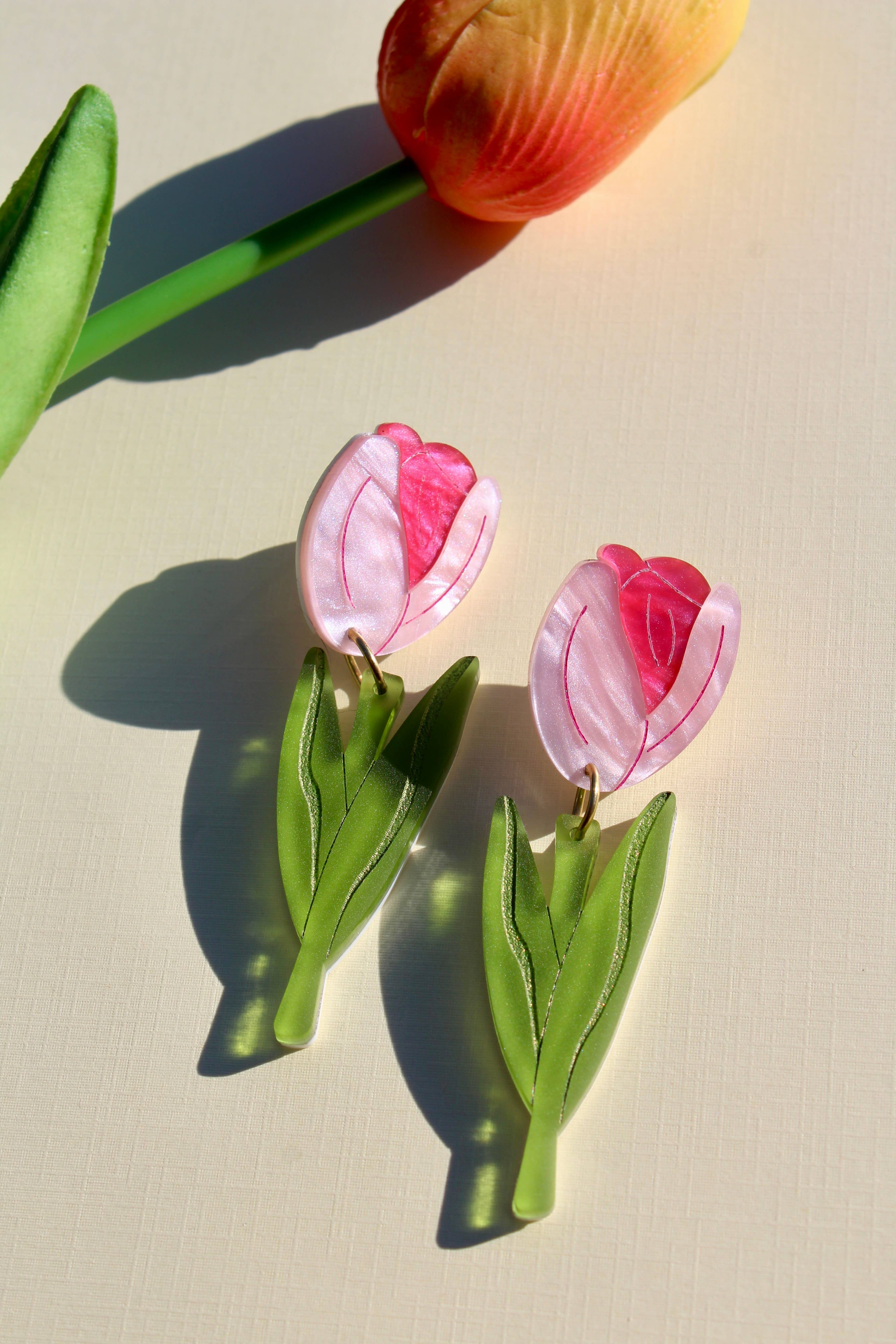 Not Picasso - Wholesale Stud/Post Earrings - Tulips1