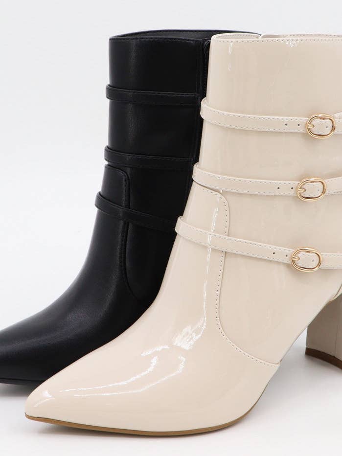 Mars Sky Shoes Wholesale - Vente Bottines – femme - Bamboo EVERCLEAR-31 Bottines à talons épais pour femmes à bout pointu avec brides multiples - Pack de 12 paires - 26,45/paire2