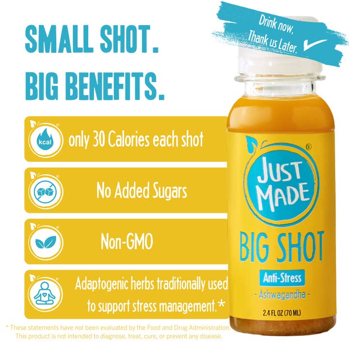 Just Made Foods - Wholesale Wellness Juice/Tonic - Anti-Stress Big Shot2