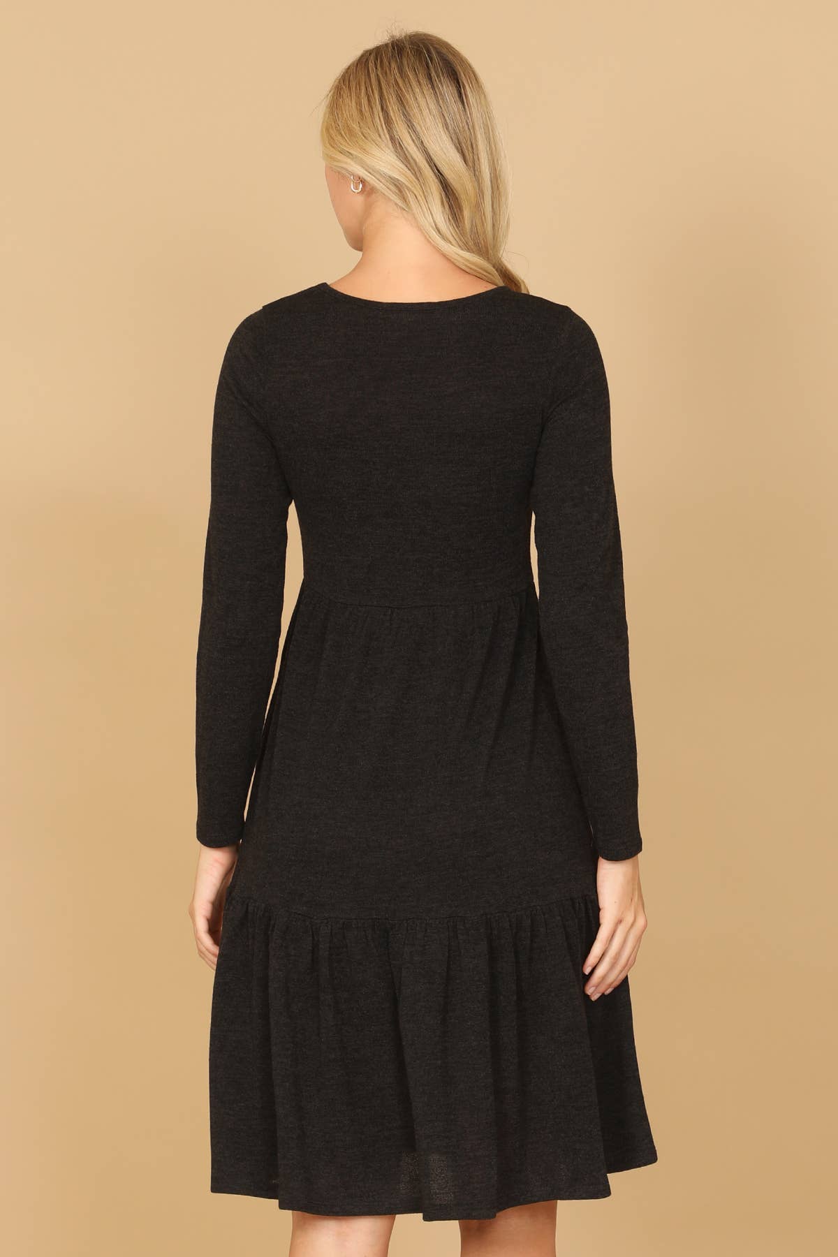 You & Me - Vente Robe – femme - ROBE À PLUSIEURS NIVEAUX EN CHAMBRAY À MANCHES LONGUES ET COL ROND YMD10121V26