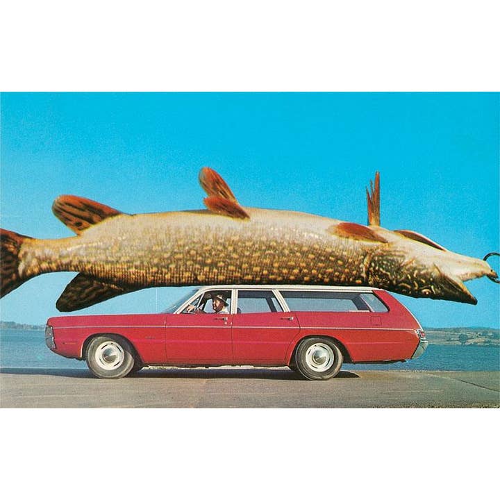 Autocollant FS-121 Break avec Truite Géante pour la vente par Found Image Press