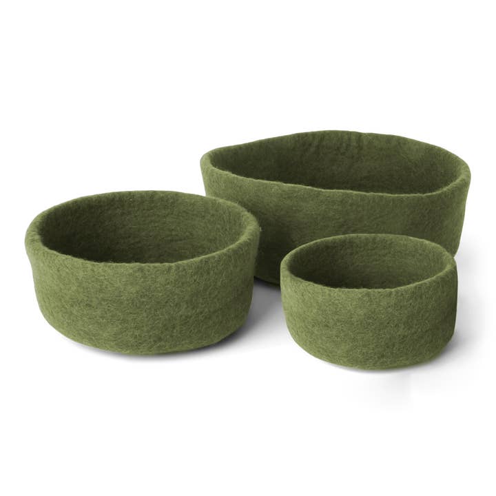 Bowl Pine Green - Set of 3 for wholesale by Gry and Sif