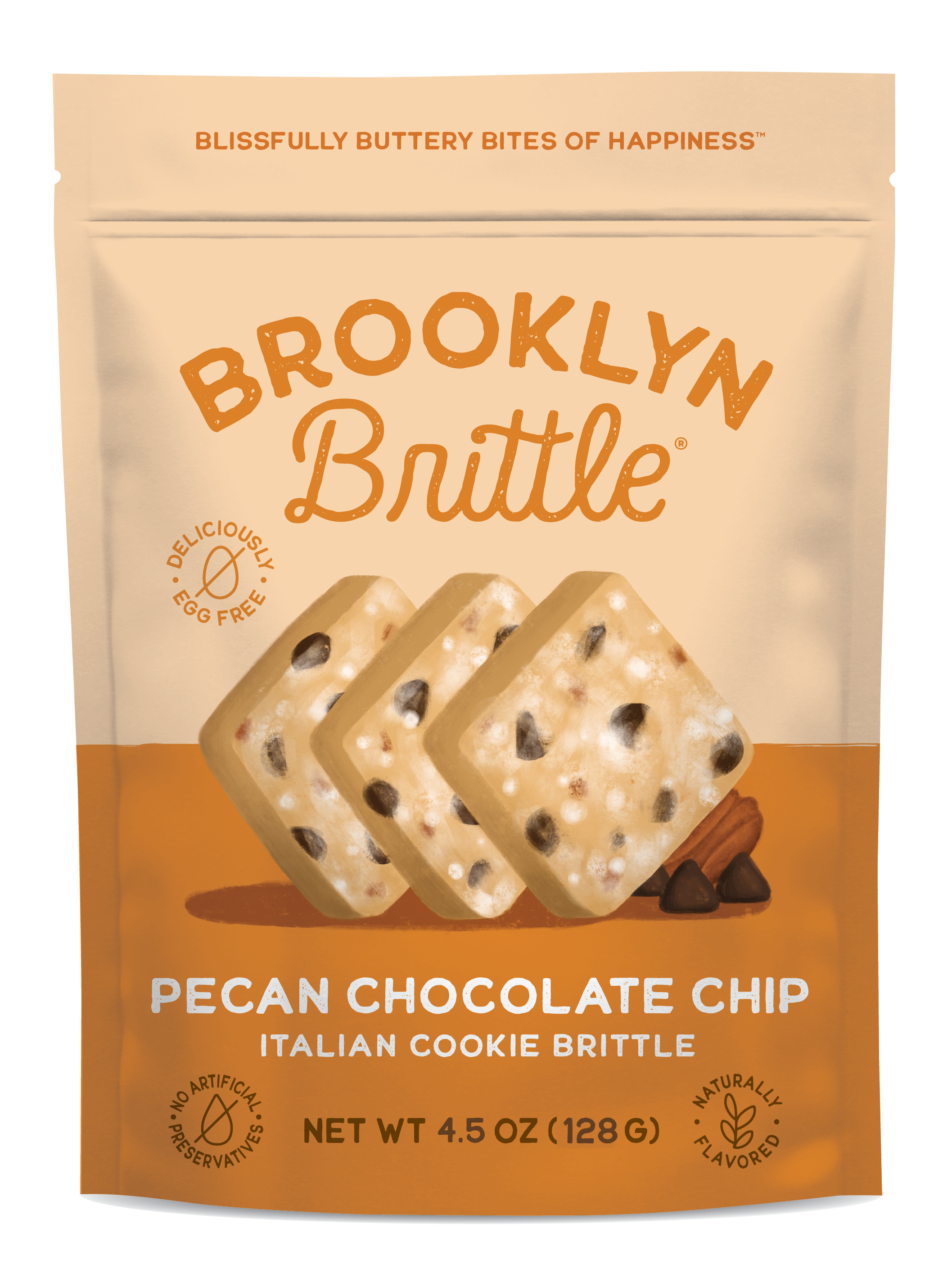 Brooklyn Brittle - Vente Biscuits - Biscuit Croquant Italien aux Pépites de Chocolat et Noix de Pécan - Sachet4