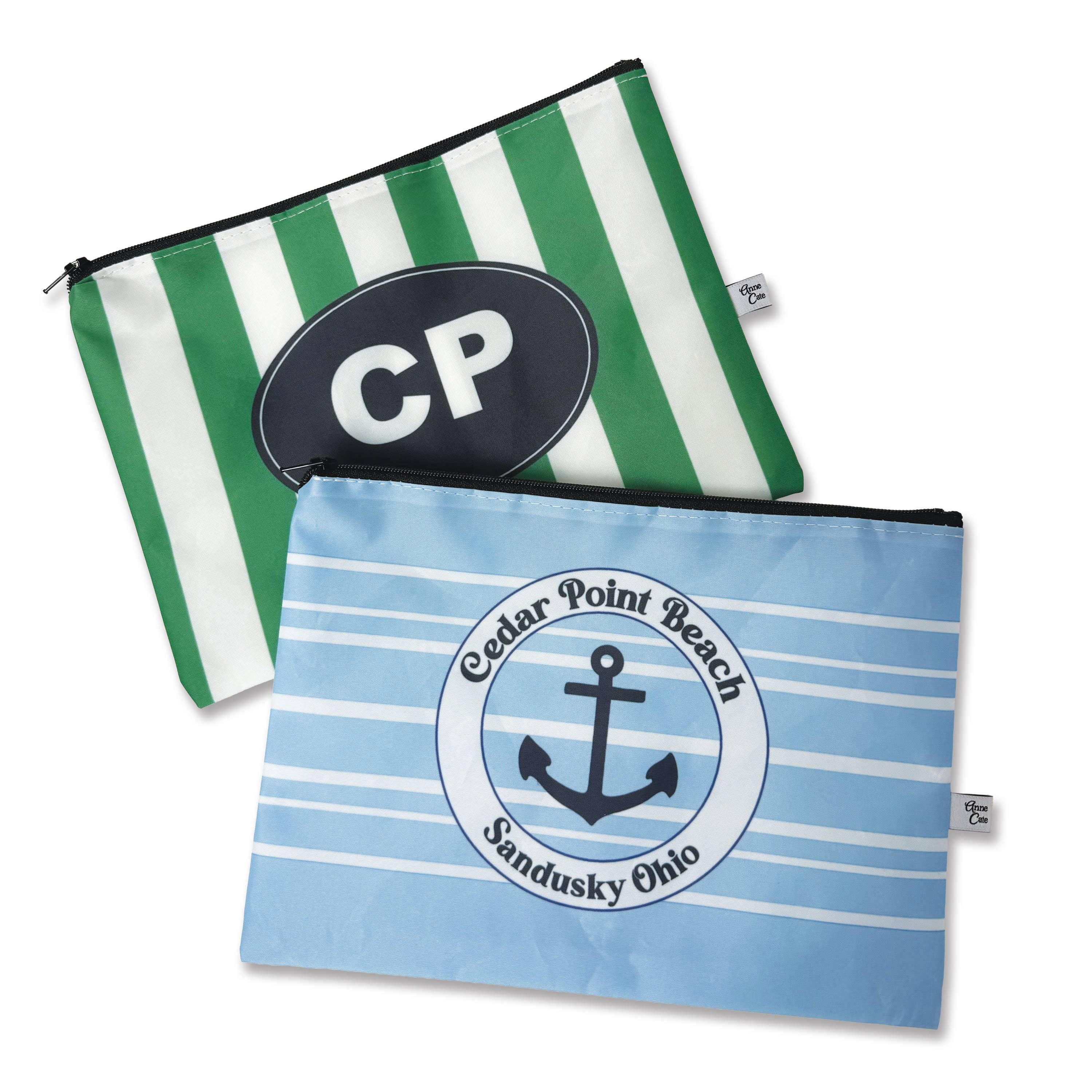Anne Cate - Wholesale Beach Bag - Beach Stripe Sailcloth Pouch Sunscreen Bag - Add your Beach5